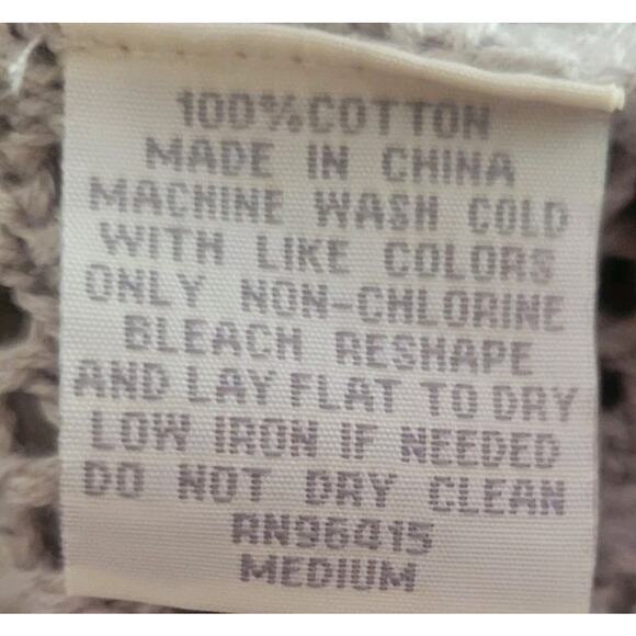 Massive Luxury Crochet Knit Polo Shirt Blue Striped Button Up Closure M Cotton - Picture 7 of 7